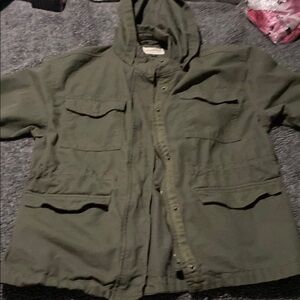 Olive Green Hooded Jacket
